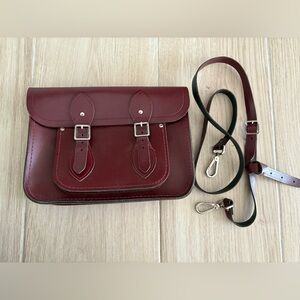 Burgundy messenger bag